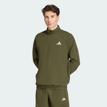 Мужская спортивная кофта Training Essentials Holiday Pack 1/4 Zip adidas KA7863 (S) зеленый (4068809035926)