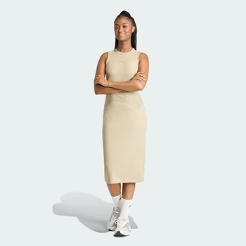 Женское платье ALL SZN RIB adidas KD6586 (M) коричневый (4068822926867)