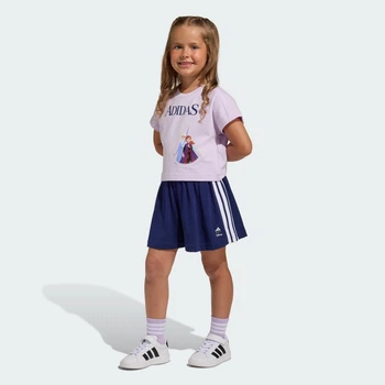 Детский комплект: футболка и шорты ADIDAS DISNEY FROZEN adidas JZ3578 (140) фиолетовый (4068821305441)