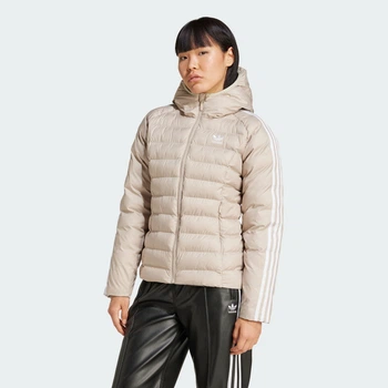 Женская куртка Adicolor Slim adidas IW5850 (S) бежевый (4067897004869)
