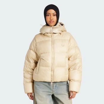 Женский пуховик Essentials adidas JX2998 (L) бежевый (4068808504379)