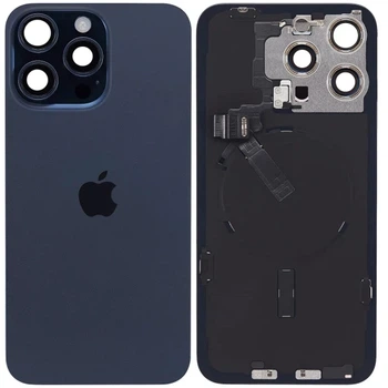 Задня кришка для iPhone 15 Pro Max MagSafe зі шлейфом оригінал Китай Blue Titanium