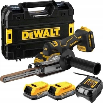 Акумуляторна стрічкова шліфувальна машина DeWalt 18 V XR з акумуляторами 1.7 Аг (DCM200E2T-QW)