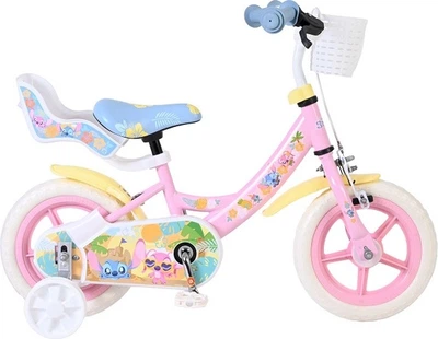 Rower dziecięcy Volare Disney Stitch 12" Beżowy/Pomarańczowy 51214 (8715347512148)