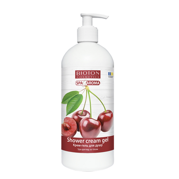 Крем-гель для душу "BIOTON" Spa&Aroma, вишня, 750мл