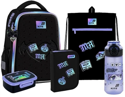 Шкільний набір 5 в 1 Kite Education Monster High SET_MH26-531M (рюкзак, пенал, сумка, пляшка, ланчбокс)