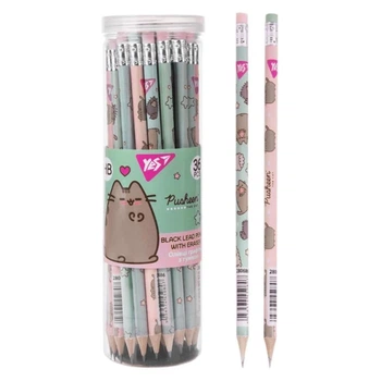 Олівець круглий з гумкою Pusheen YES 280686 Різнокольоровий shop (5056574450807)
