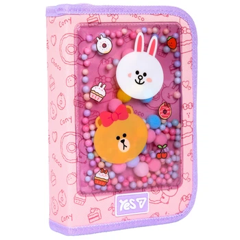 Пенал твердий Yes одинарний з клапаном Line Friends Always Together HP-03 для дівчини (533731)