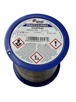 Припой Cynel 1 кг Sn60Pb40 с флюсом 1.5 мм, катушка
