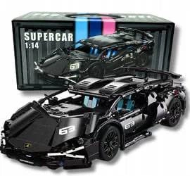 Машинка конструктор на пульті керування Lamborghini CyberPunk чорний, масштаб 1:14