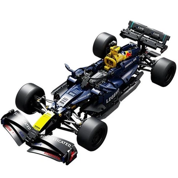 Машинка конструктор на пульті керування F1 Болід Формула 1 колір синій, масштаб 1:10