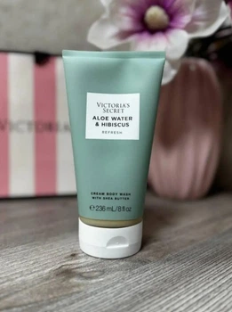 Крем-гель для душу Victoria's Secret Natural Beauty Aloe water & Hibiscus Moisturizing Cream Body Wash, 236 мл.