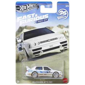 Тематическая Машинка Hot Wheels Volkswagen Jetta MK3 Fast & Furious 1:64 JKX17 White