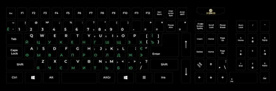 Наклейки на клавиатуру XOKO 109 клавиш Русский / Английский(XK-KB-STCK-BG)
