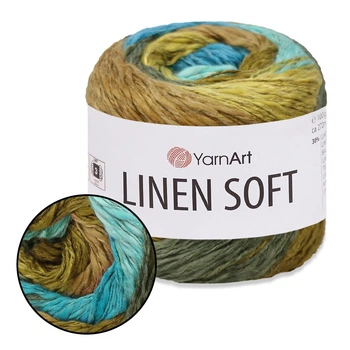Пряжа YarnArt Linen soft, №7409, 100 г 272 м- нить лен, вискоза, хлопок для вязания