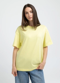 Жіноча футболка з бавовни oversize Giulia T-SHIRT BASIC 4825/010 XL Yellow-lemon