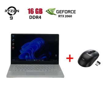 Игровой ультрабук Б-класс Asus ROG Zephyrus GA401IV-BR9N6 / 14" (1920x1080) IPS / AMD Ryzen 9 4900HS (8 (16) ядер по 3.0 - 4.3 GHz) / 16 GB DDR4 / 480 GB SSD / nVidia GeForce RTX 2060 Max-Q, 6 GB GDDR6, 192-bit б/у + Подарок Беспроводная мышь HOCO GM28