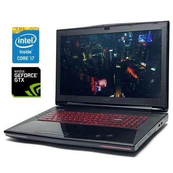 Ігровий ноутбук Б-клас MSI Dominator GT72VR / 17.3" (1920x1080) IPS / Intel Core i7-6700HQ (4 (8) ядра по 2.6 - 3.5 GHz) / 16 GB DDR4 / 128 GB SSD / nVidia GeForce GTX 1060, 6 GB GDDR5, 192-bit / WebCam / DVD-RW / Win 10 Home б/в