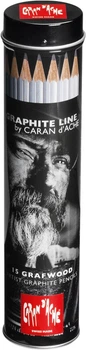 Набір олівців Caran d'ache Graphite Line металевий тубус 15 шт (7630002318792)