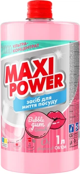 Средство для мытья посуды Maxi Power Бабл Гам запаска 1 л (4823098411970)