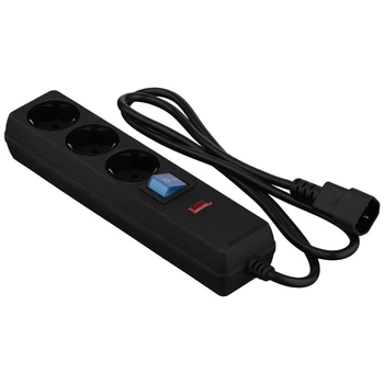 Сетевой фильтр 2E-U03C14M1BK, Черный - 679564