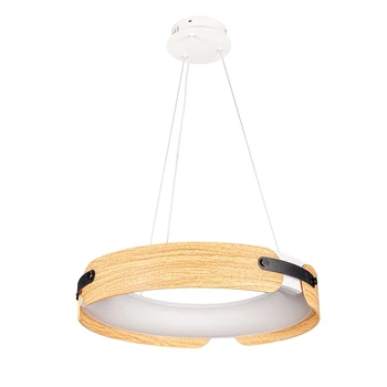 Люстра подвесная светодиодная LED кольцо Levistella 781P3958 (480) LWD белая + светлое дерево