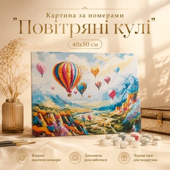 Картина по номерам "Воздушные шары" 40x50 см