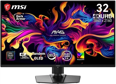 Монітор 31.5" MSI MAG 321UP QD-OLED-X24 (9S6-3DD29A-076)