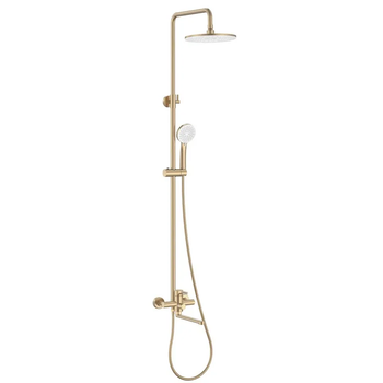 Душова колона із змішувачем Zerix Rex-009-J Brushed Gold із нерж. сталі (Колір мат. золото) (ZX6125)