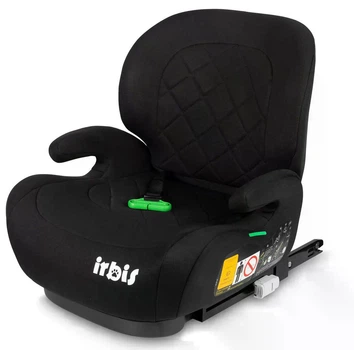 Дитяче автокрісло бустер Caretero Irbis I-SIZE BLack від 125 до 150 см росту автокрісло для дитини сидіння в авто бустер група 3 з ізофікс i Size зручне легке автомобільне крісло для хлопчика або дівчинки дитяче автосидіння в машину