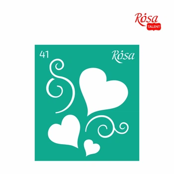 Трафарет многоразовый самоклеющийся No41 9×10см Love ROSA Talent