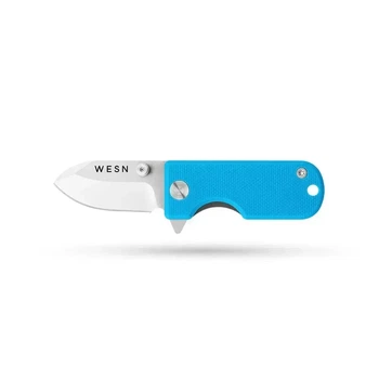 Складной нож WESN MICROBLADE (Титан + Голубой G10) 9.5см