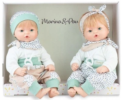 Bobasy hiszpańskie Marina & Pau Pitus Zoo bliźniaki płaczące 40 cm (MP575)