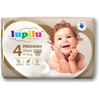 Підгузники дитячі Lupilu Premium розмір 4 (8-16 кг) 46 шт (4056489376552)