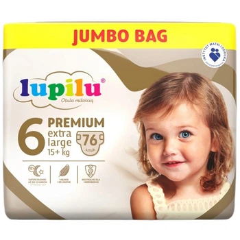 Підгузники дитячі Lupilu Premium розмір 6 (15+ кг) 76 шт (4056489490494)