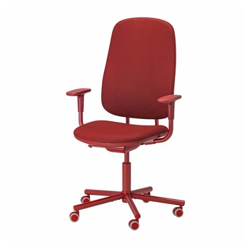 Офісний стілець з підлокітниками, червоний IKEA SMÖRKULL 605.034.37