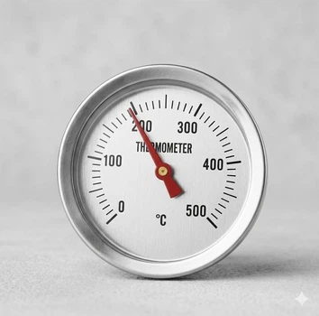 Термометр для мангалу коптильні BBQ механічний 0-500°C діаметр 6 см металевий щуп 4 см