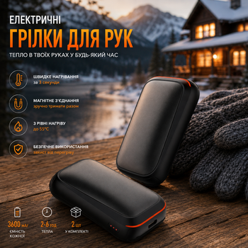 Электрические грелки для рук Gaiatop, аккумуляторные, магнитные карманные грелки для рук, 2 шт., быстрый нагрев 3 секунды