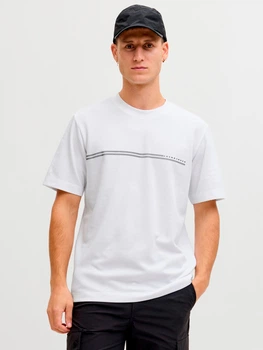 Футболка довга чоловіча Jack & Jones 12289936 M Bright White (5715866830368)