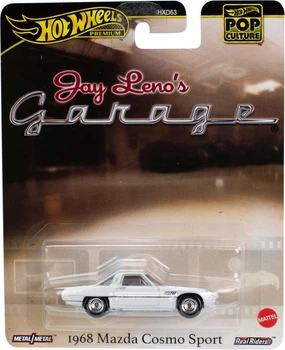 Model samochodu Mattel Hot Wheels Premium Pop Culture Jay Leno's Garage 1968 Mazda Cosmo Sport Kremowy JBL66 (194735263042)
