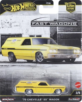 Model samochodu Mattel Hot Wheels Premium Car Culture Fast Wagons 1970 Chevelle SS Wagon Niebieski metalik JBK67 (194735262182)