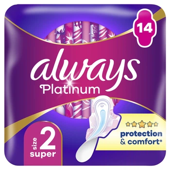 Гигиенические прокладки Always Platinum Super (Размер 2) 14 шт (8001090444998)