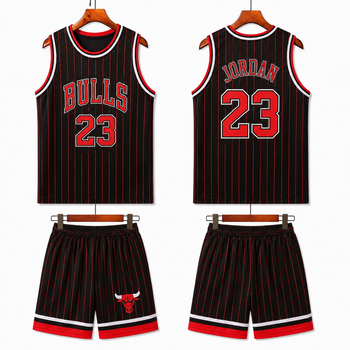 Форма баскетбольная детская NBA клуб Chicago Bulls 23 BA-6603 Черный-красный 2XL рост 150-162