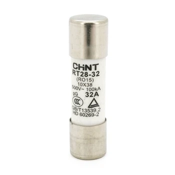 Плавкий запобіжник CHINT-RT28-32 (RO15) 25A 500AC, 10×38mm, змінної напруги, 20 штук в упаковці, ціна за 1 штуку (UG-40790)