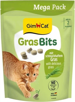 Ласощі GimCat GrasBits для котів таблетки (вітаміни) з травою 425 г