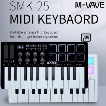 Міді клавіатура, контролер M-VAVE SMK-25 (2000mAh) (Чорна)