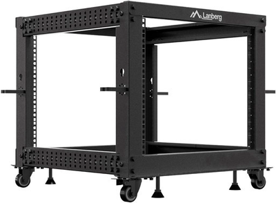 Серверна стійка Lanberg Open Rack 19" 9U 600x600-1000 Black (OR01-6109-B)