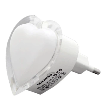 Ночник Lemanso Сердце голубой 3 LED / NL131