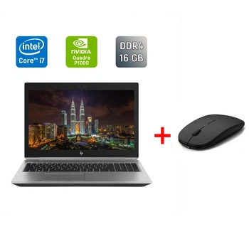 Мобильная рабочая станция Б-класс HP ZBook 15 G5 / 15.6" (1920x1080) IPS / Intel Core i7-8850H (6 (12) ядра по 2.6 - 4.3 GHz) / 16 GB DDR4 / 240 GB SSD / nVidia Quadro P1000, 4 GB GDDR5, 256-bit / Fingerprint / WebCam б/у + Подарок Беспроводная мышь / USB