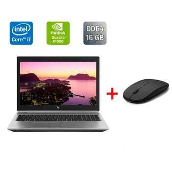 Мобільна робоча станція Б-клас HP ZBook 15 G5 / 15.6" (1920x1080) IPS / Intel Core i7-8850H (6 (12) ядра по 2.6 - 4.3 GHz) / 16 GB DDR4 / 256 GB SSD / nVidia Quadro P1000, 4 GB GDDR5, 256-bit / Fingerprint / WebCam / HDMI б/в + Подарунок Миша / USB